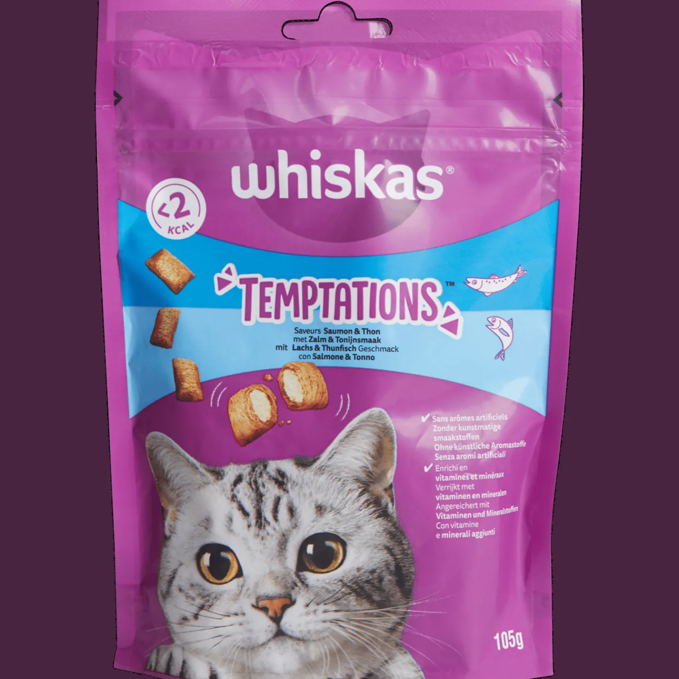 Whiskas Kat | Dierenvoeding^Temptations kattensnoepjes zalm en zeevruchten