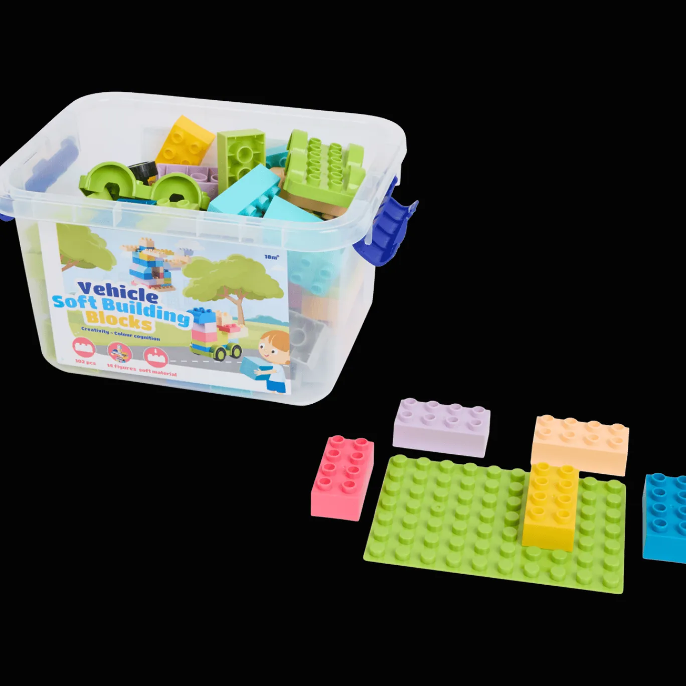 Action Houten Speelgoed^Zachte bouwblokkenset